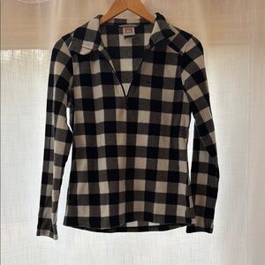 Avalanche Black and White Plaid Pullover